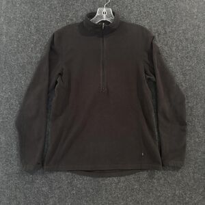 REI Pullover Women's Medium Black Fleece Half 1/2 Zip Hiking Lightweight Warm